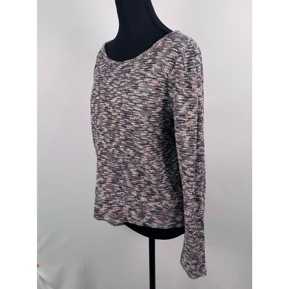Madewell Multicolor Marled Knit Scoop Neck Sweater Size Medium - Picture 2 of 10